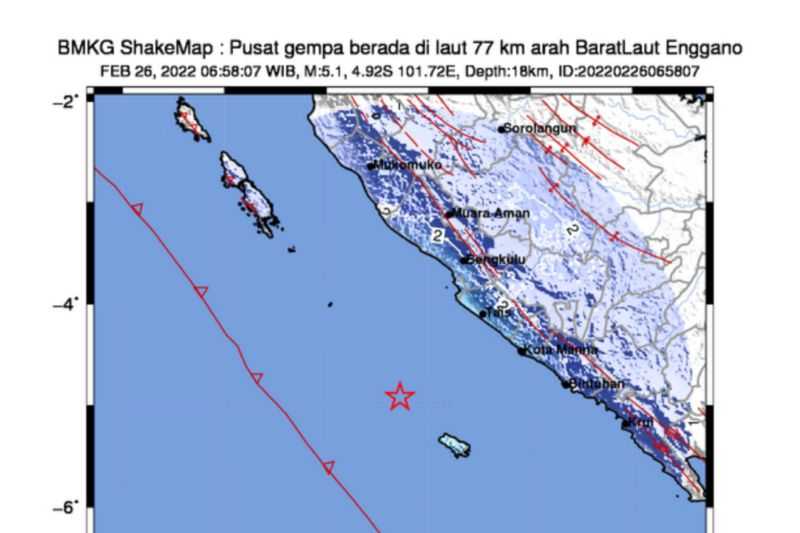 Ada Gempa Lagi! Pagi Ini Mengguncang Bengkulu dengan Magnitudo 5,1