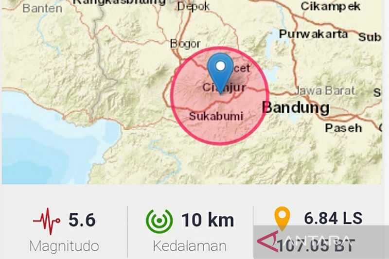 Ahli: Gempa Cianjur dengan Magnitudo 5,6 Berpotensi Merusak Tidak Terkait Gempa Megathrust