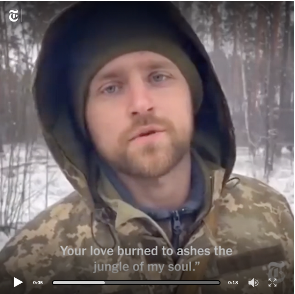 Akibat Videonya Viral Membacakan Puisi Tentang Kematian Berbahasa Persia di Medan Perang, Seorang Tentara Ukraina Mendapatkan Banyak Dukungan di Media Sosial dari Banyak Warga Iran