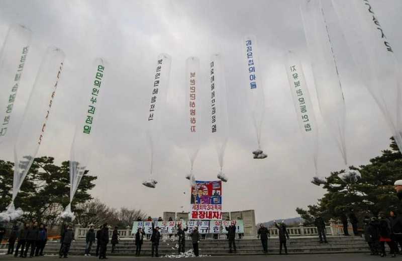 Aktivis Korea Selatan Kembali Kirim Balon Propaganda ke Korea utara