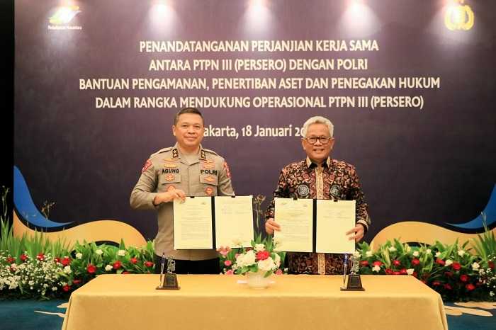 Amankan Aset dan Penegakan Hukum, PTPN III (Persero) Jalin Kerja Sama dengan Polri