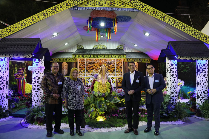 Anjungan Rumah Lamin Indonesia Sabet Penghargaan Bangunan Terunik pada ajang 'The Hong Kong Flower Show 2023'