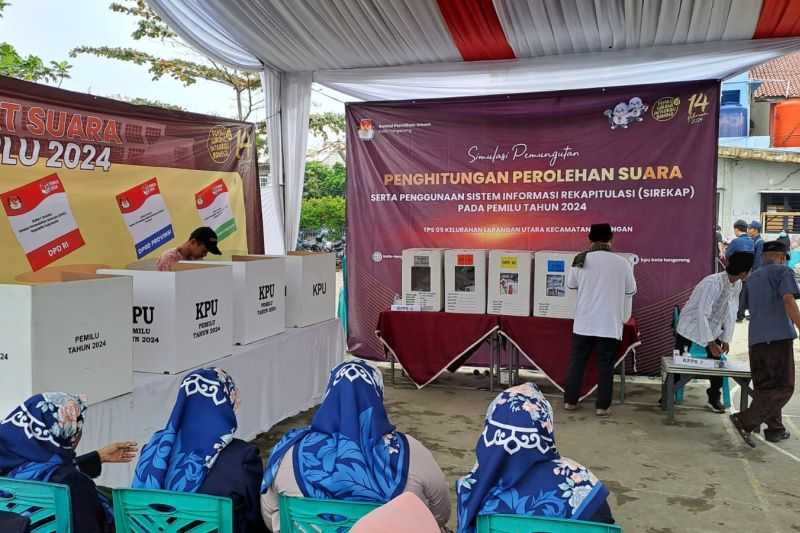 Antisipasi Gangguan, KPU Banten Gelar Simulasi Pemungutan dan Penghitungan Suara