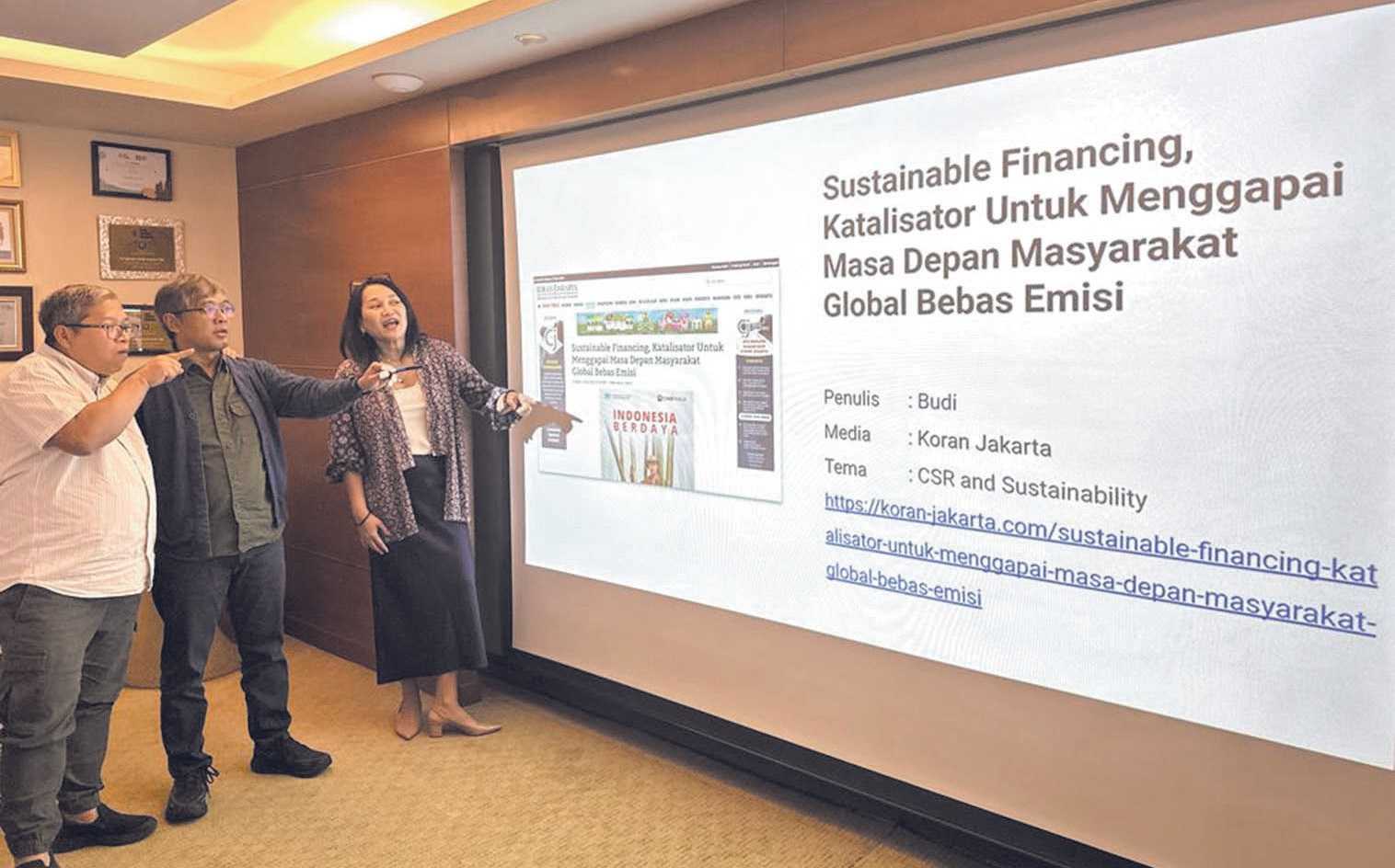Artikel Sustainable Financing Koran Jakarta Juarai Jurnalisme Inspiratif 2023