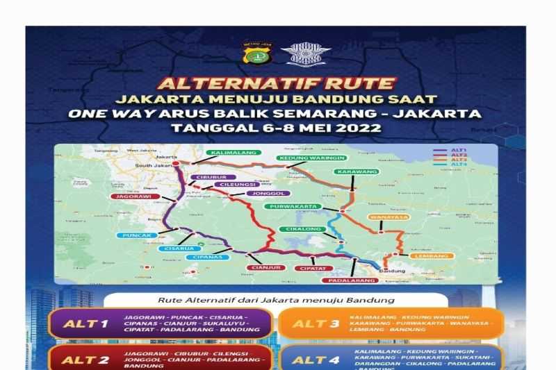 Arus Balik Jakarta-Bandung, Polda Metro Siapkan Empat Rute Alternatif Saat One Way