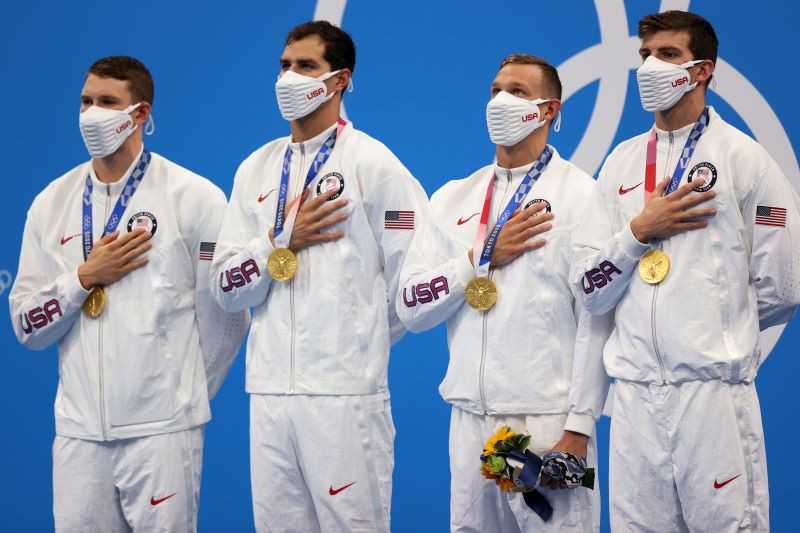 AS Pecahkan Rekor Dunia Gaya Ganti Estafet Putra Renang Olimpiade