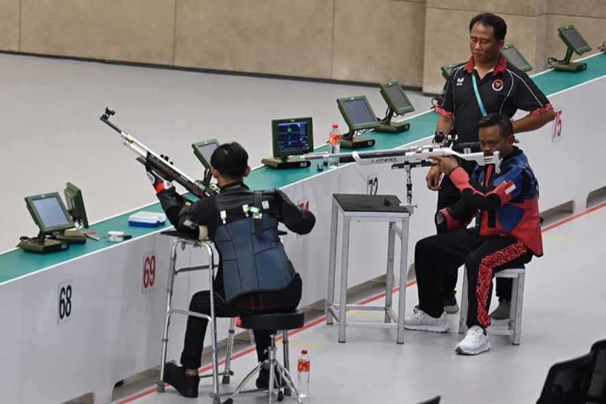 Atlet Para Menembak Adaptasi Pencahayaan Lapangan di APG Hangzhou