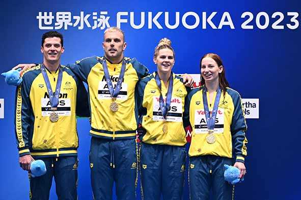 Australia Juara Umum Renang Dunia di Fukuoka