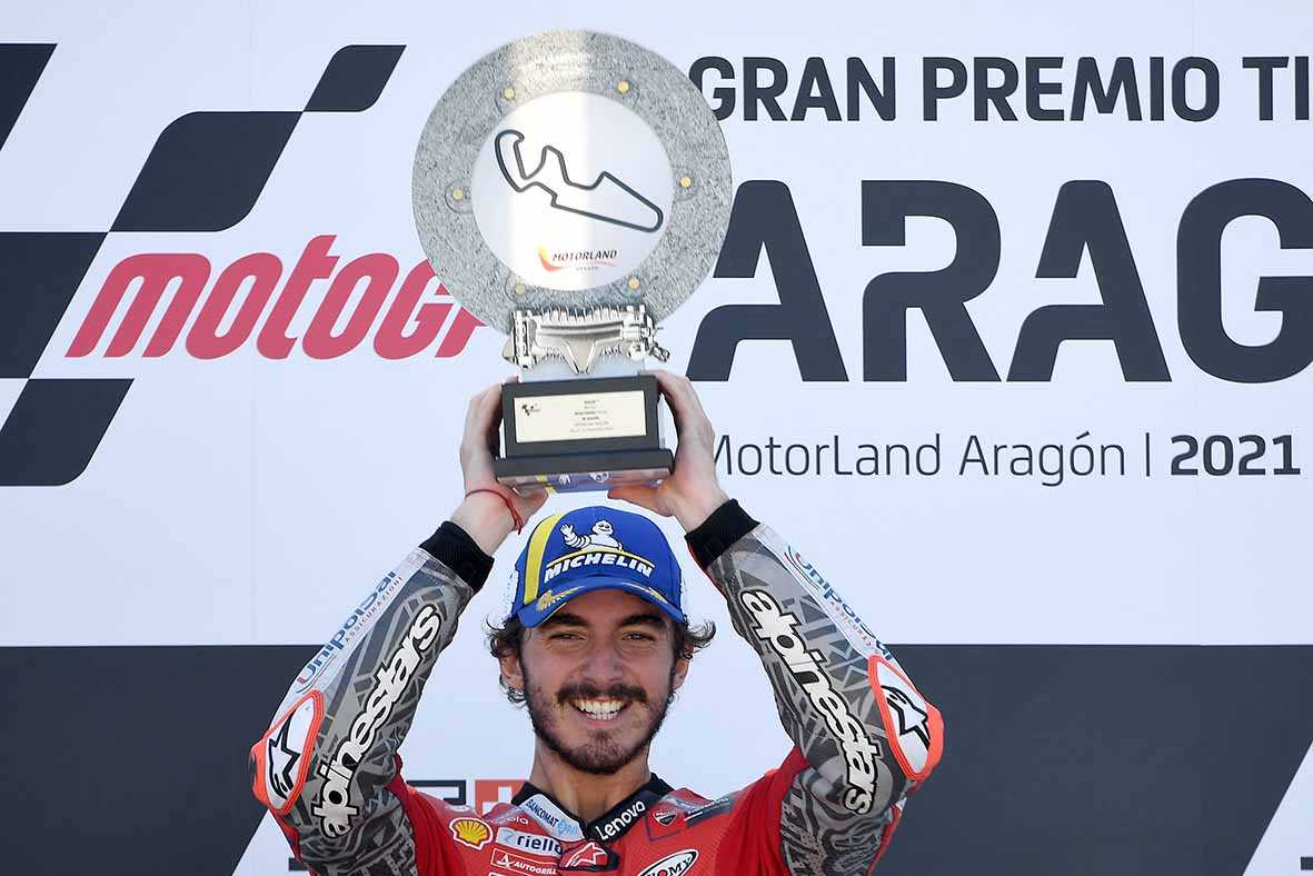 Bagnaia Rebut Kemenangan Pertama di MotoGP