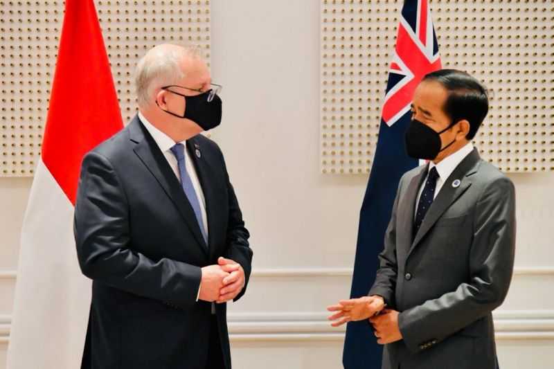 Bahas Vaksinasi, Presiden Jokowi Adakan Pertemuan Bilateral dengan PM Australia di Roma