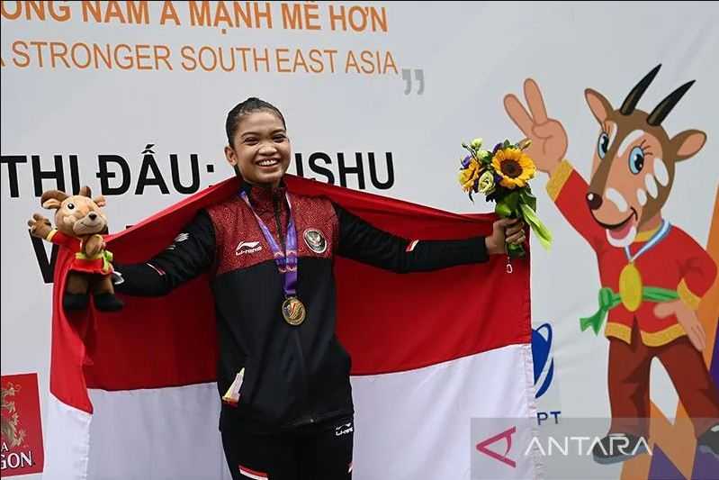 Bangga! Alisya Mellynmar Persembahkan Emas Pertama Cabang Wushu di SEA Games Vietnam