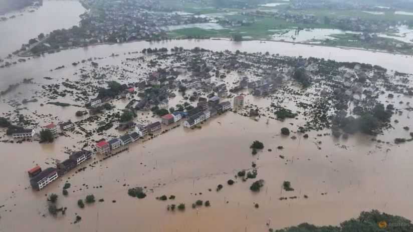 Banjir Akibat Sisa Badai Gaemi di Tiongkok Tewaskan 4 Orang, Ribuan Dievakuasi