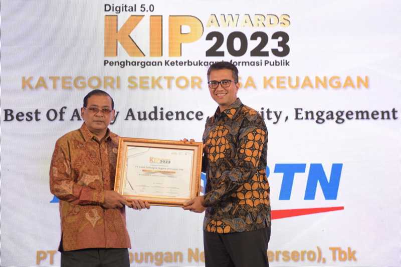 Bank BTN Raih Best Digital 5.0 Keterbukaan Informasi Publik 2