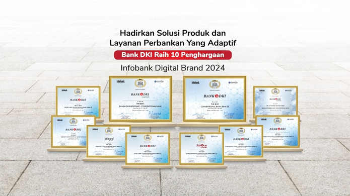 Bank DKI Borong 10 Penghargaan Infobank Digital Brand 2024