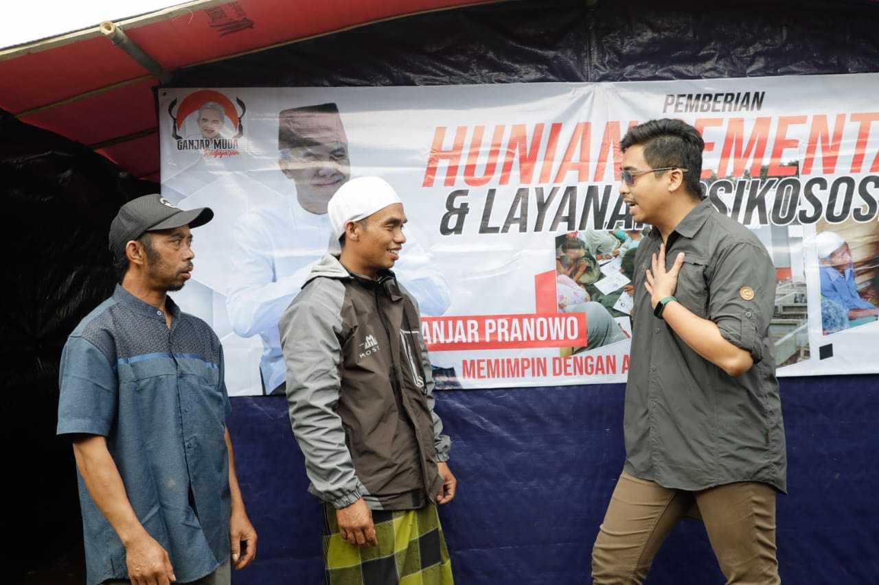 Bantu Korban Gempa Cianjur, Ganjar Muda Padjajaran Beri Hunian Sementara dan Terapi Psikososial
