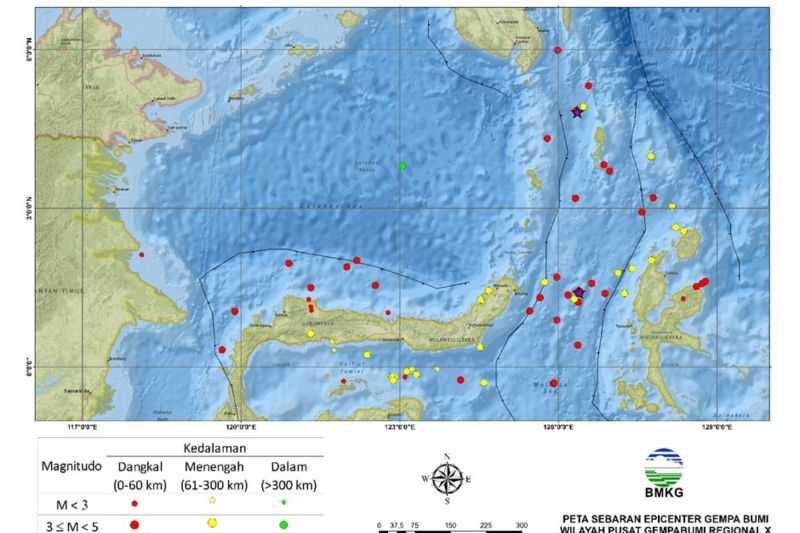 Banyak Sekali, 70 Gempa Tektonik Getarkan Sulut