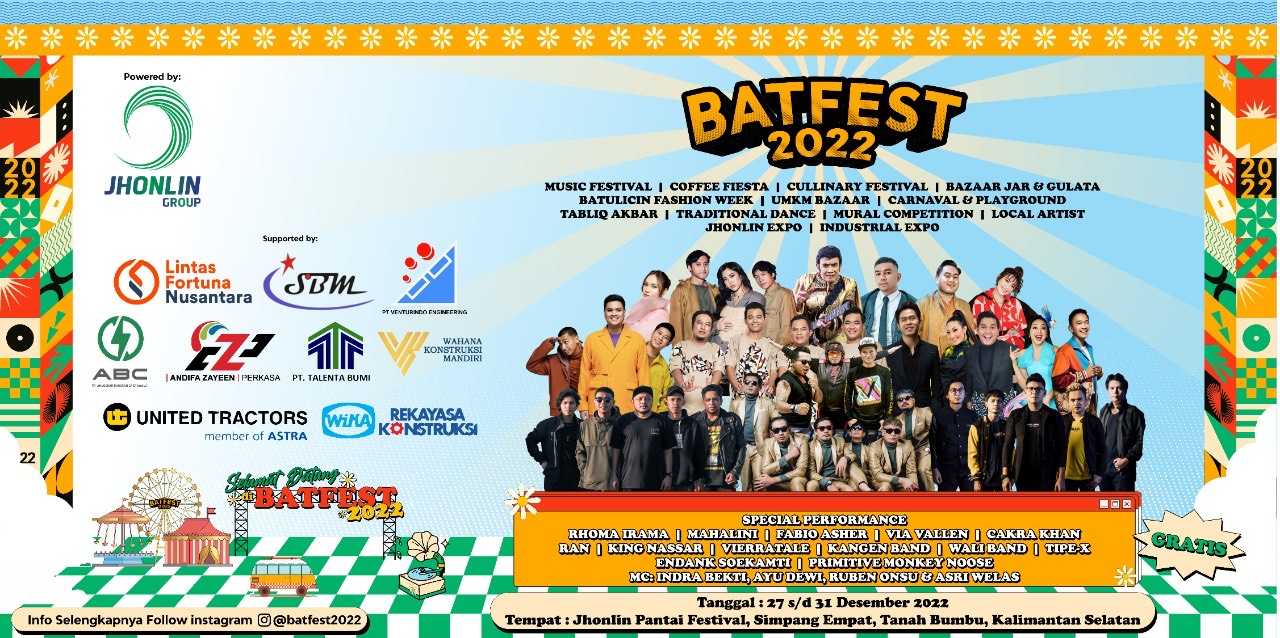 Batfest 2022 Hadirkan Ustad Das’ad Latif, Soneta hingga Via Vallen
