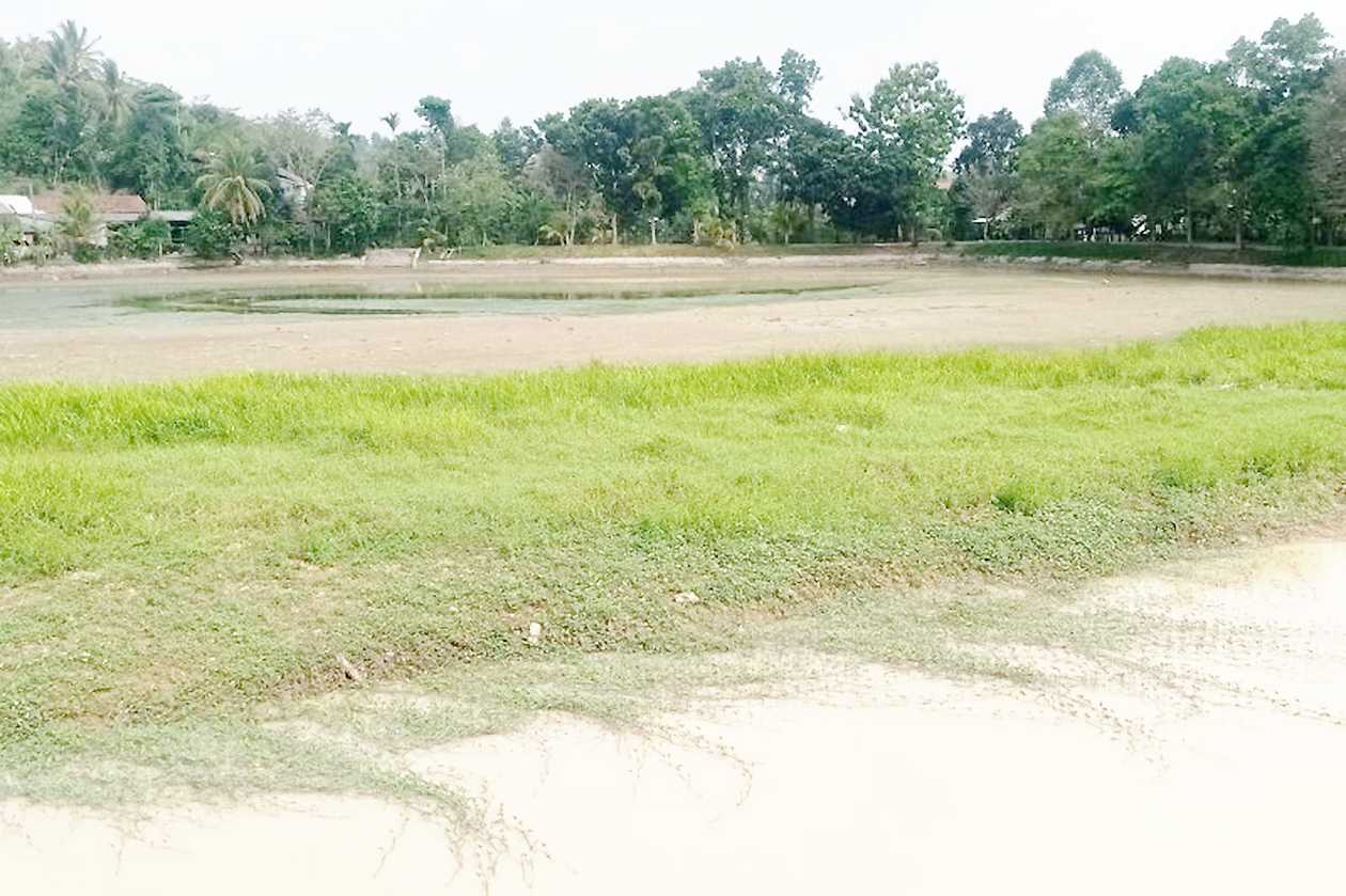 Bendungan Cijoro Rangkasbitung Mengering