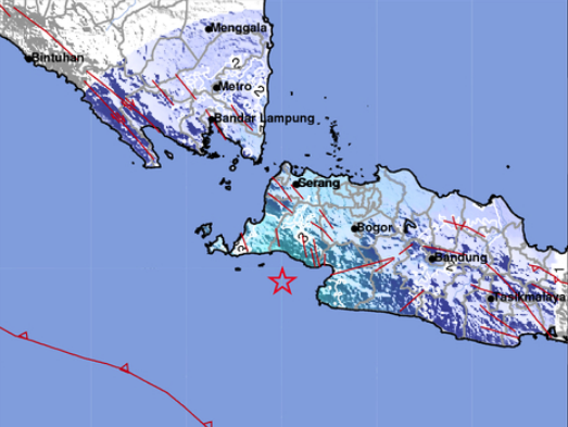 Berada di Laut, Ini Pusat Gempa M 5,1 Banten Terasa hingga Jakarta