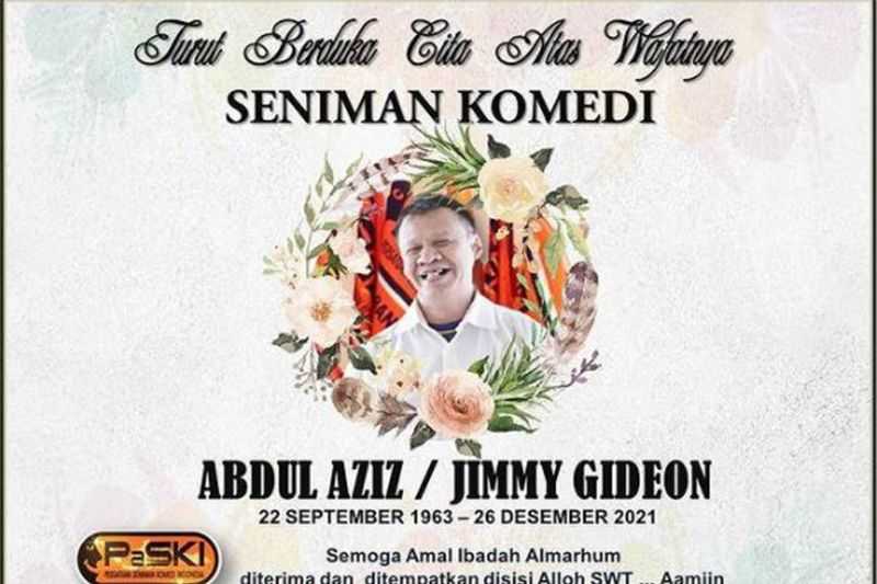 Berita Duka, Pelawak Jimmy Gideon Tutup Usia