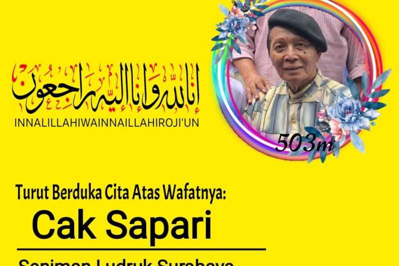 Berita Duka yang Mengagetkan, Seniman Ludruk Surabaya Cak Sapari Tutup Usia