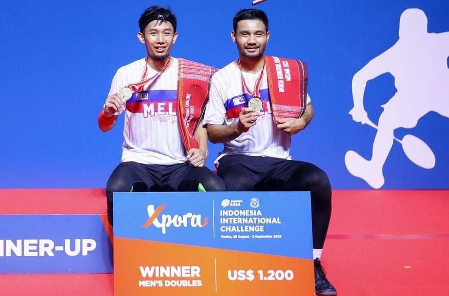 Berry/Rian Sabet Juara Xpora Indonesia International Challenge 2023