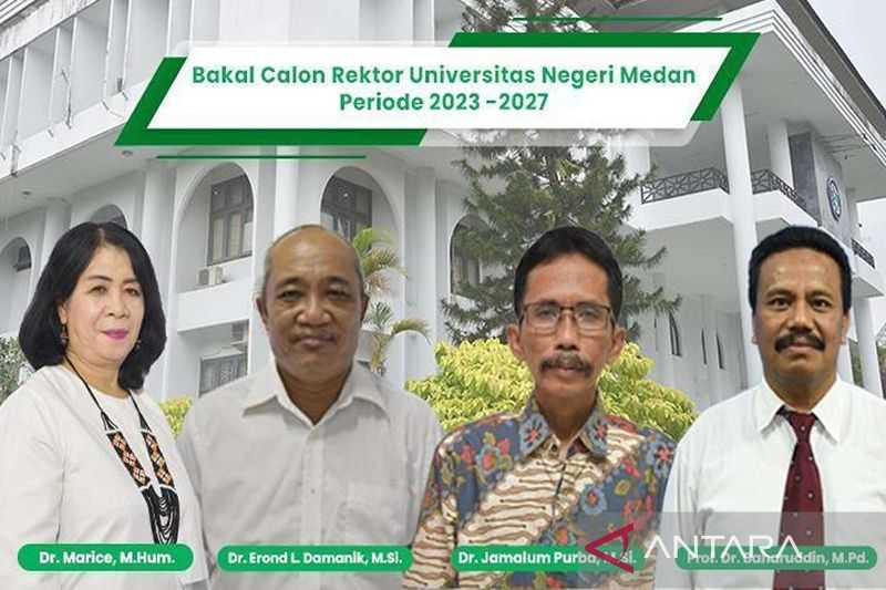 Bersaing secara Sehat, Empat Bacalon Rektor Unimed Periode 2023-2027 Resmi Mendaftar