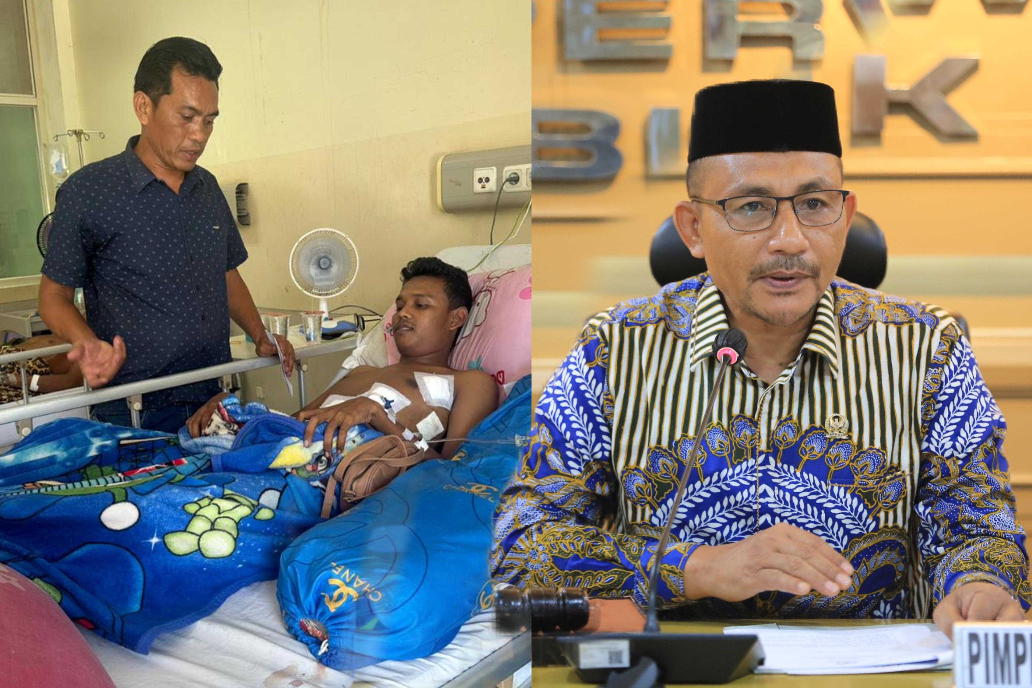 Biaya Rumah Sakit Korban Penusukan asal Pidie Tidak Ditanggung BPJS, Haji Uma Soroti Kehadiran LPSK di Aceh