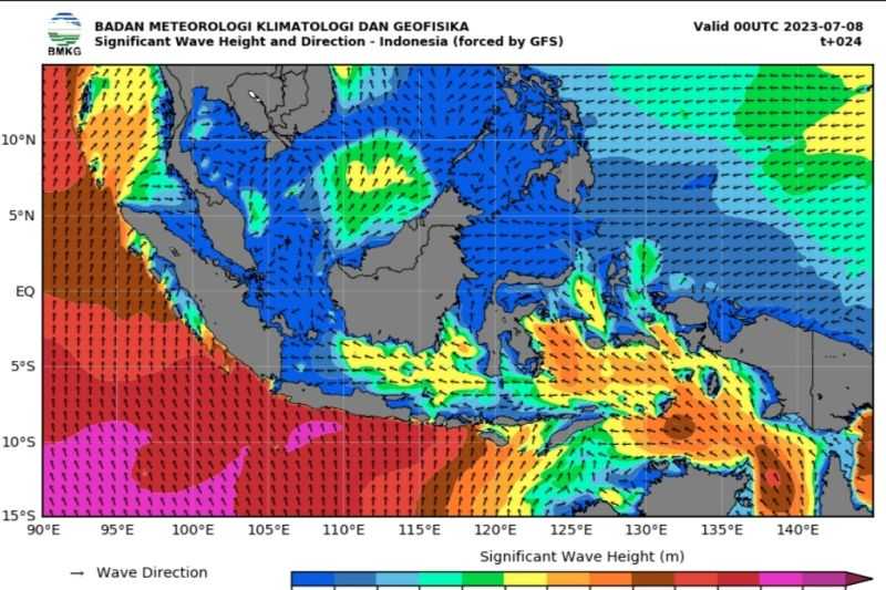 BMKG Imbau Warga Pesisir Waspadai Gelombang Laut Setinggi 6 Meter