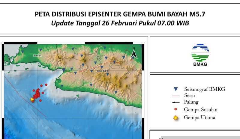 BMKG Laporkan Terjadi 39 Kali Gempa Susulan yang Terpusat di Bayah, Banten