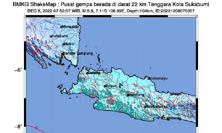 BMKG Pastikan Gempa Sukabumi M 5,8 Bukan Megathrust, Tapi Benioff