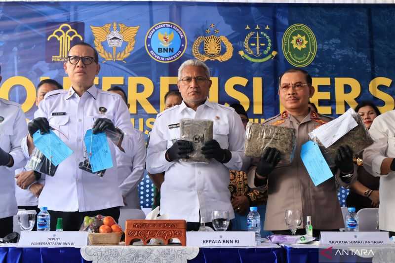 BNN Ungkap Peredaran Ganja 624 Kg Asal Aceh Tujuan Sumbar