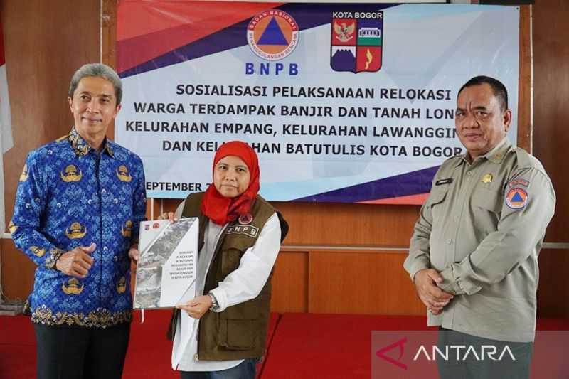 BNPB Sosialisasi Relokasi 40 KK Warga Terdampak Banjir Bogor Selatan