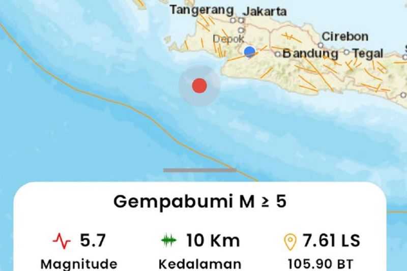 BPBD Kota Sukabumi Sebut Gempa M5,7 Tidak Menyebakan Kerusakan
