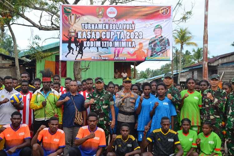 Buka Turnamen Bola Voli Kasad Cup Tahun 2023, Ini Harapan Dandim Mimika