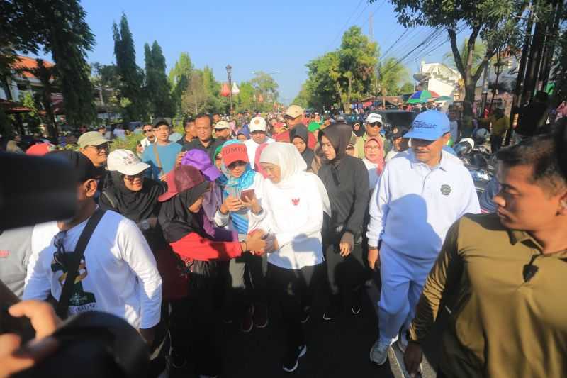 Cagub Jatim Khofifah dan Cawali Maidi Kampanye Bersama di Kota Madiun