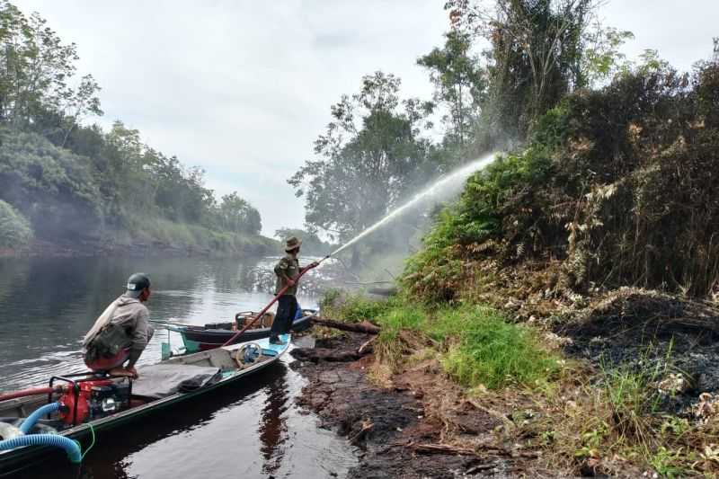 Cegah Kebakaran Berulang, Yayasan Orangutan Borneo Basahi Lahan