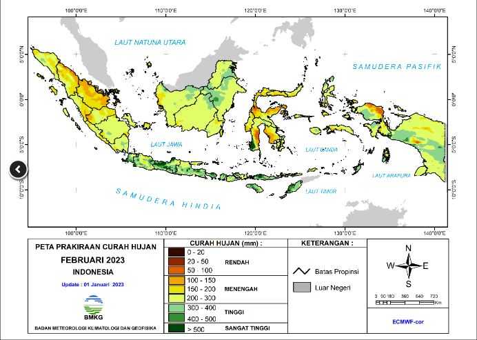 Cuaca di Sejumlah Wilayah Hari Ini Diperkirakan Hujan Lebat Disertai Petir