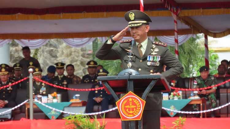 Danbrigif R 20/IJK Jadi Inspektur Upacara pada HUT ke-78 TNI di Mimika
