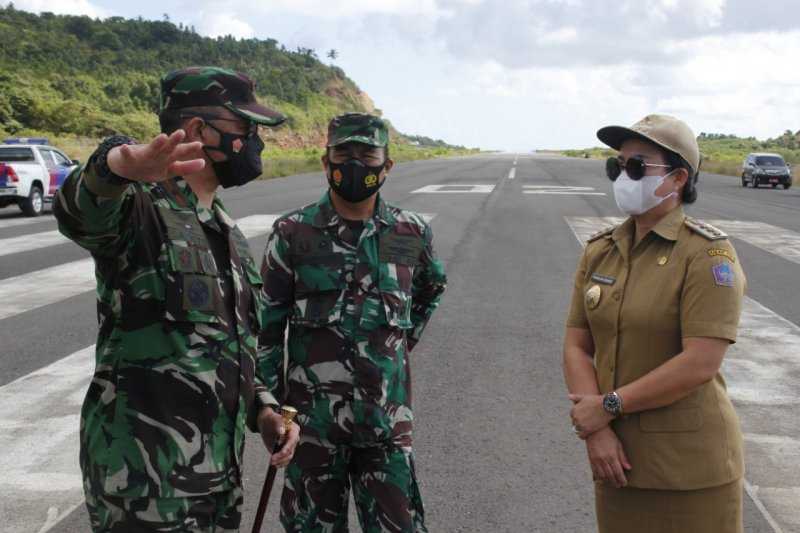 Danlanudsri Tinjau Lahan Pembangunan Pos Perwakilan di Sitaro