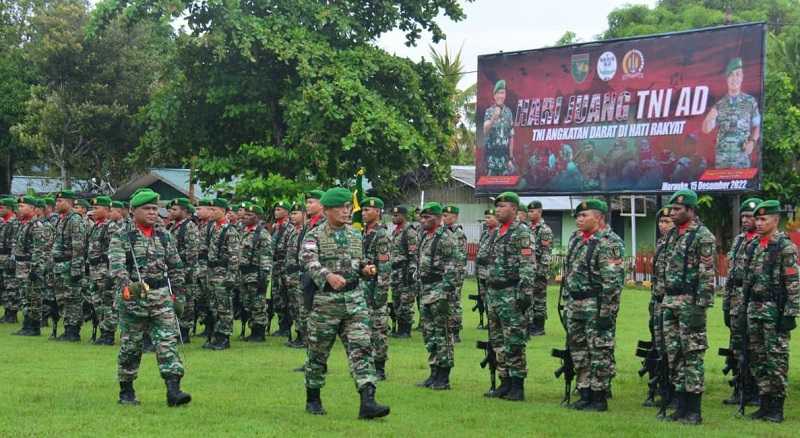 Danrem 174/ATW Pimpin Upacara Peringatan Hari Juang TNI AD ke-77