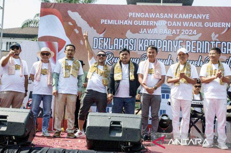 Deklarasi Damai Bawaslu Jabar hanya Dihadiri Tiga Kontestan