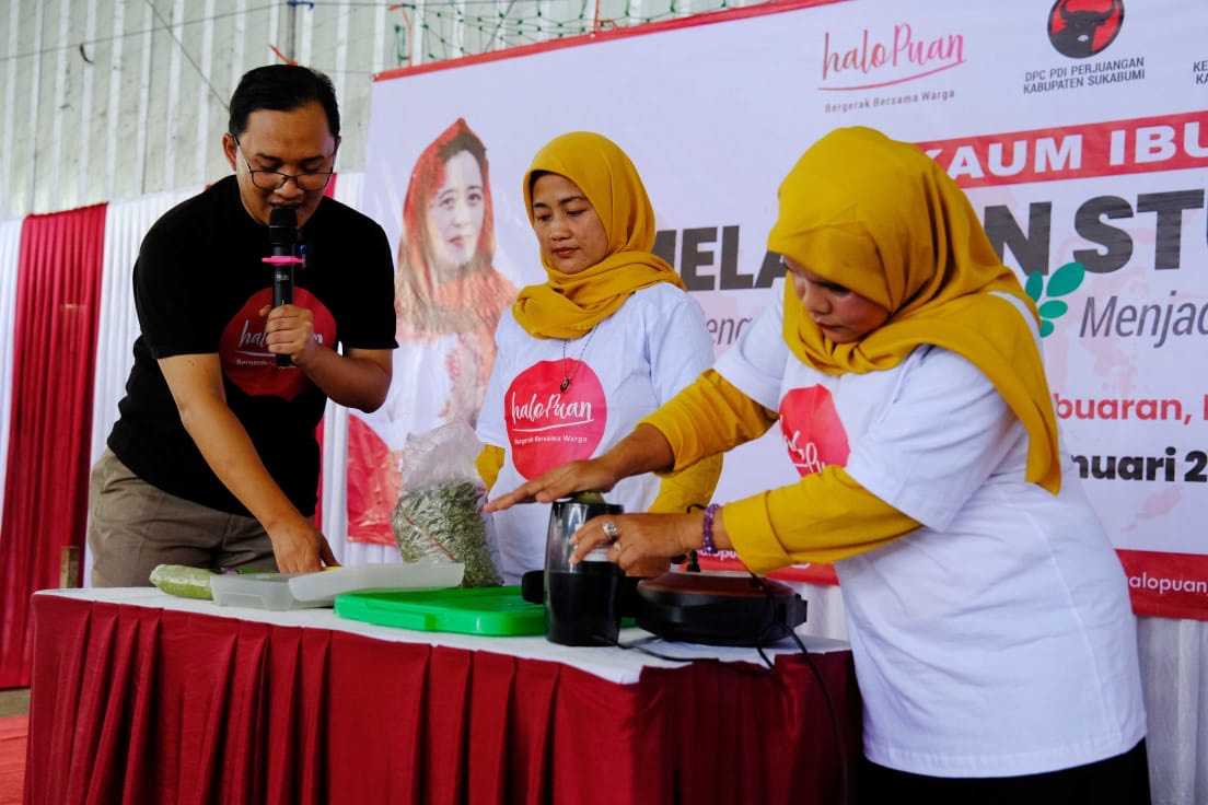 Di Pabuaran, Sukabumi, Relawan Puan Maharani Sosialisasikan Kelor sebagai Pencegah Stunting