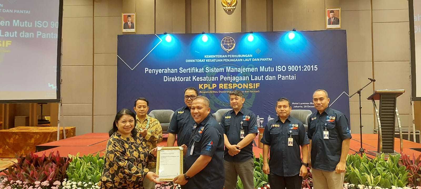 Direktorat KPLP Raih Setifikat ISO 9001:2015