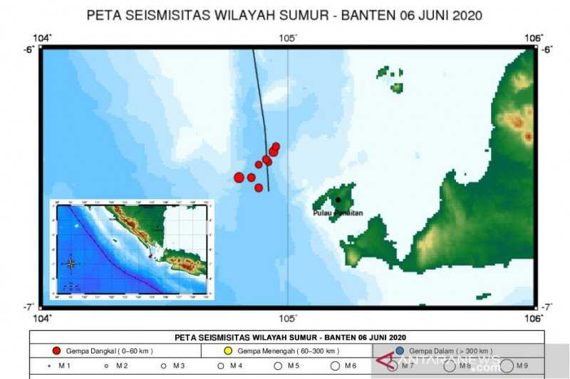 Dua Gempa Bumi Guncang Selat Sunda Akibat Aktivitas Sesar Lokal