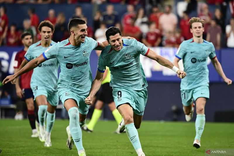 Dua Gol Lewandowski Antar Barcelona Menang Dramatis 2-1 Atas Celta Vigo