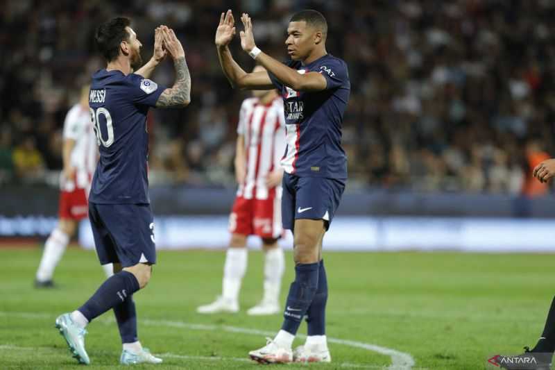 Duet Messi-Mbappe Antarkan PSG Menang 3-0 Atas Ajaccio