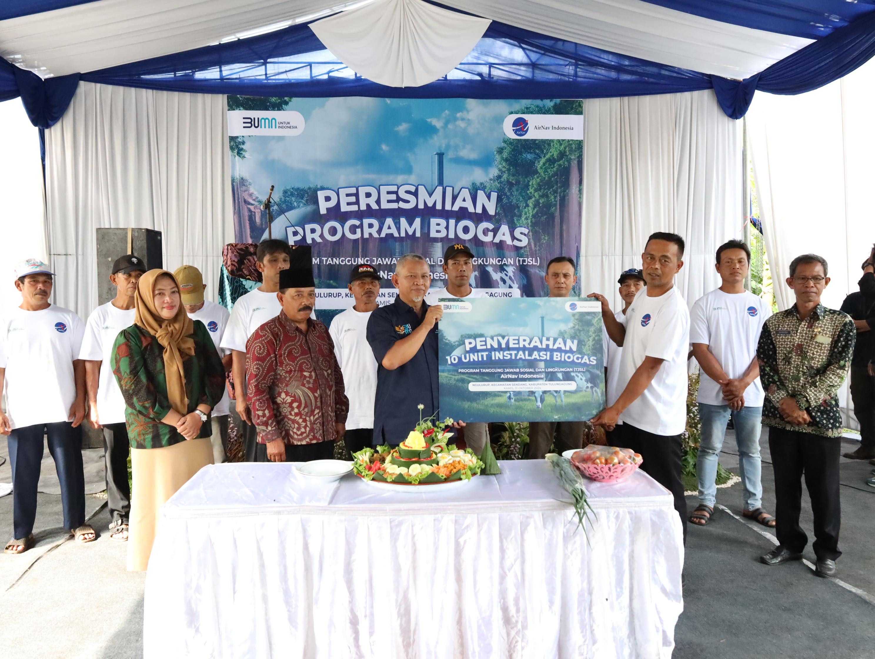 Dukung Pengunaan Energi Terbarukan, AirNav Resmikan Instalasi Biogas di Tulungagung 