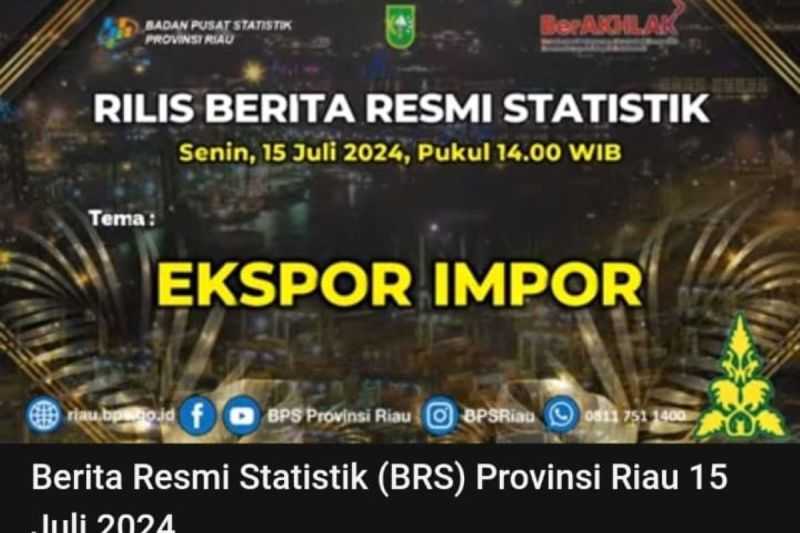 Ekspor Riau Juni 2024 Capai 1,68 Miliar Dolar AS
