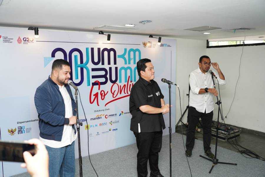 Erick Thohir Luncurkan 30.000 UMKM Binaan BUMN Go Online